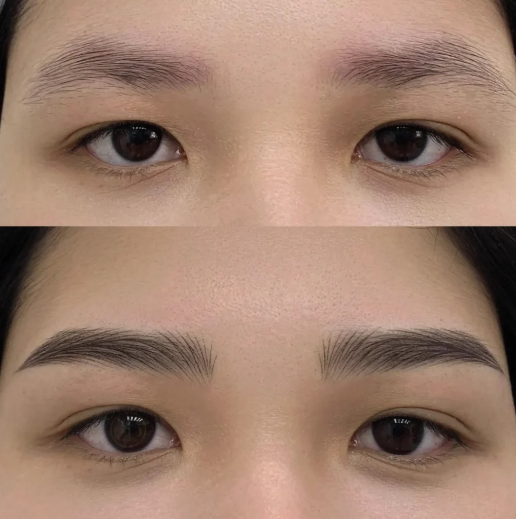 microblading vs tattoo eyebrows pictures
